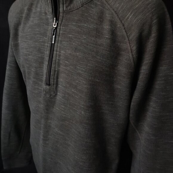 Tommy Bahama Green Heather On the Doubles Half Zip Reversible Sweater (XL) SOFT - Picture 6 of 12